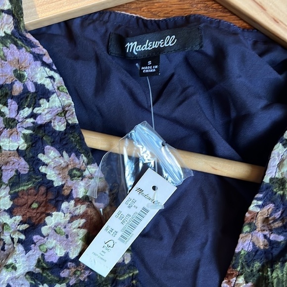 NWT Madewell | Drawstring Faux-Wrap Mini Dress in Daisy Reverie, Small, Boho - Picture 13 of 14